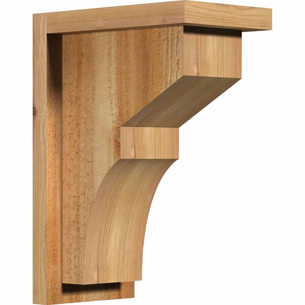 Ekena Millwork Monterey Rough Sawn Corbel w/Backplate, Western Red Cedar, 6"W x 10"D x 14"H COR06X10X14MON01RWR - main